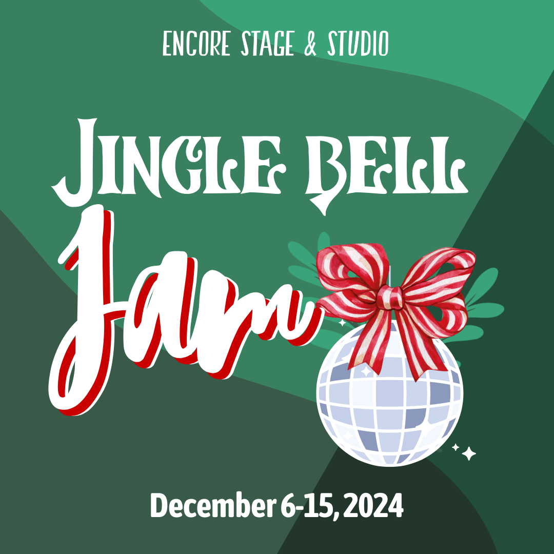 jingle bell jam graphic, 24/25 season, winter show, musical, show graphic, christmas, holiday, winter