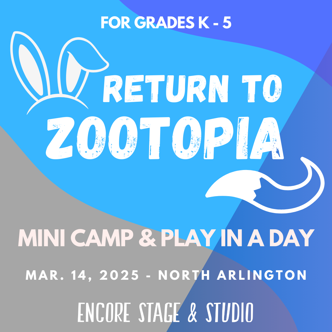 mini camp, spring 2025, north arlington, zootopia, mini camp graphic