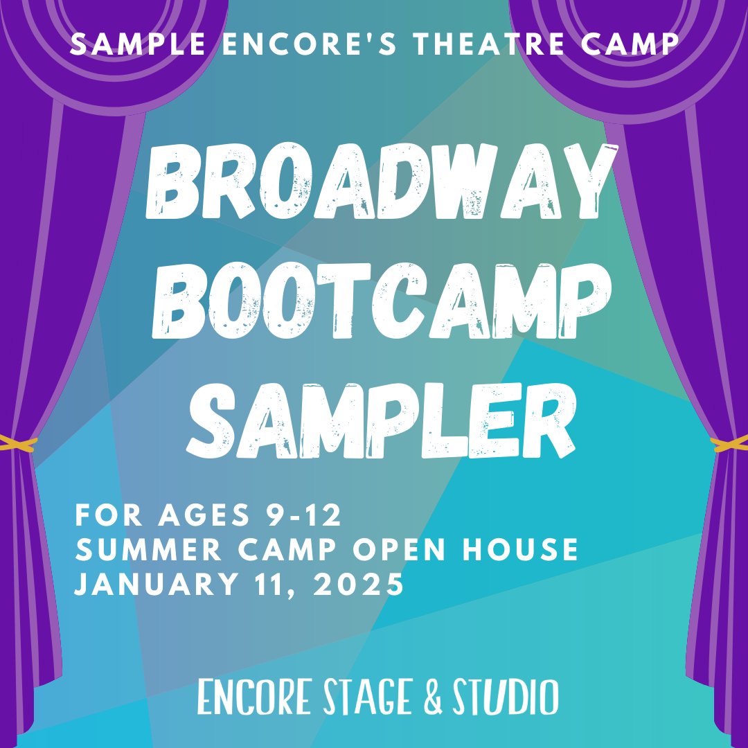 sampler, camp sampler, open house, tester, camp, elementary, camp graphic, broadway