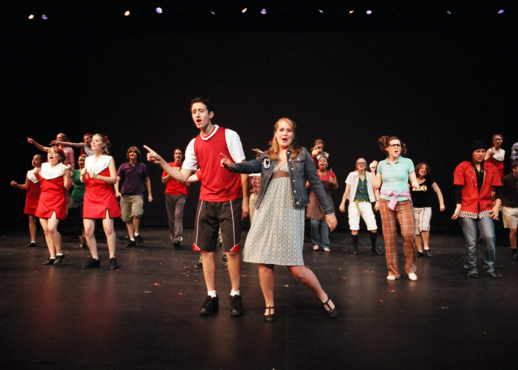 Jimmy Mavrikes ("Troy"), Ellen Chapin ("Gabriella") and cast
Encore Stage &amp; Studio/The Act III Theatre Company
July 19, 2007