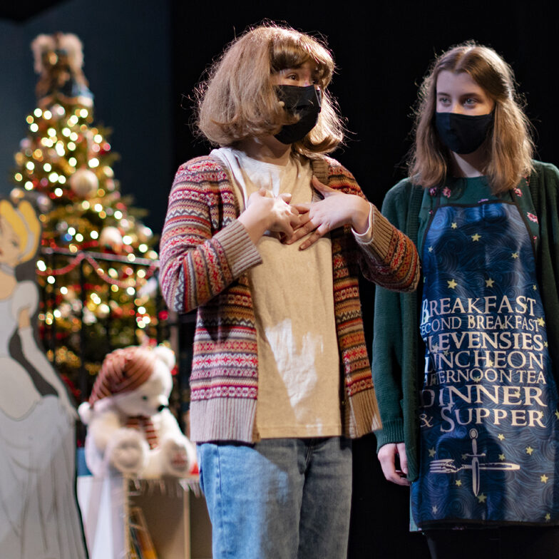 Juli Walitt is Annabelle and Sydney Payne is Margie in Encore Stage &amp; Studio's production of "Enchanted Bookshop Christmas." (Cindy Kane Photography)